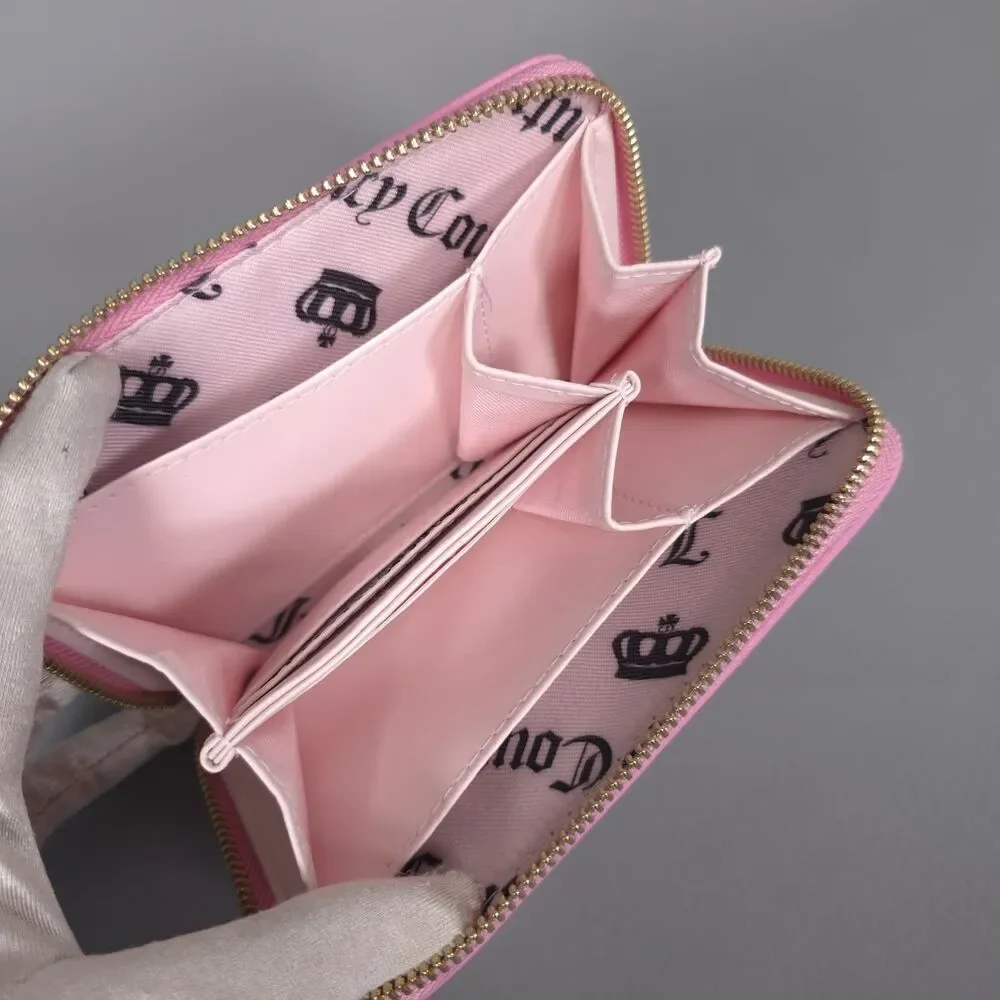 JUICY COUTURE Womens New Wallet Powder Blush Retro Strawberry Essential Zip